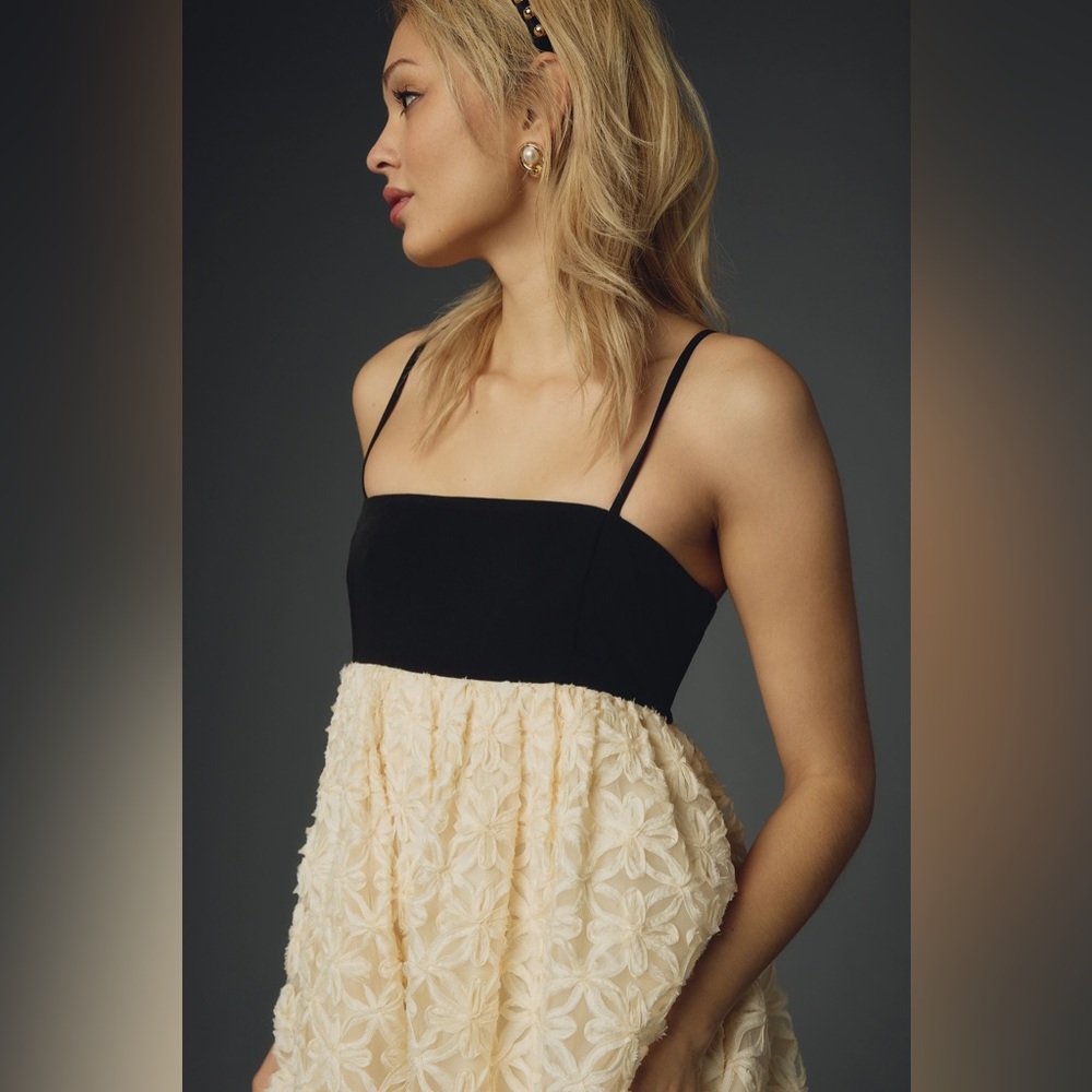 FLORAL LACE MINI DRESS SIZE SMALL | Anthropologie - Picture 2 of 6